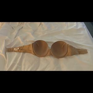 GENTLY worn 34C tan colored strapless push up bra